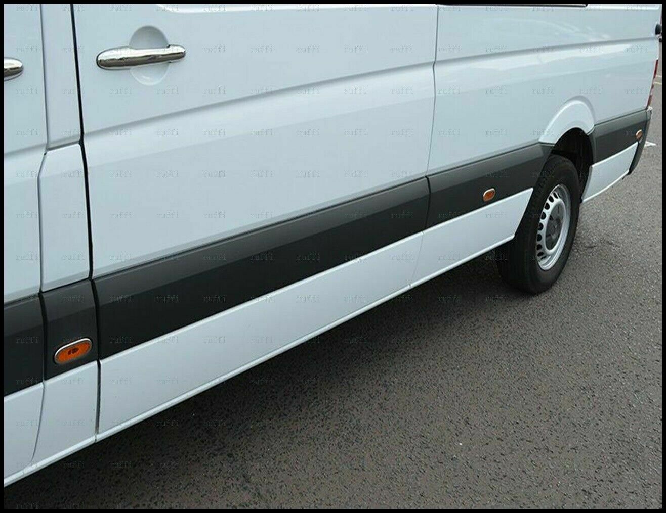 CROMATURA CONTORNO FRECCE 6PZ MERCEDES SPRINTER W906 2006-2018 INOX ADESIVO 0032 AUTOELEGANCERICAMBI