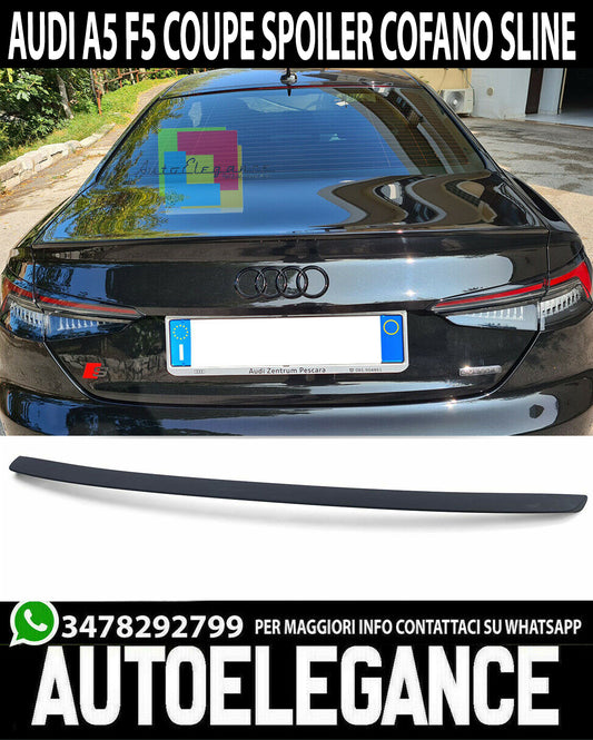 SPOILER POSTERIORE COFANO AUDI A5 COUPE 3 PORTE 2016+ S5 SLINE IN ABS