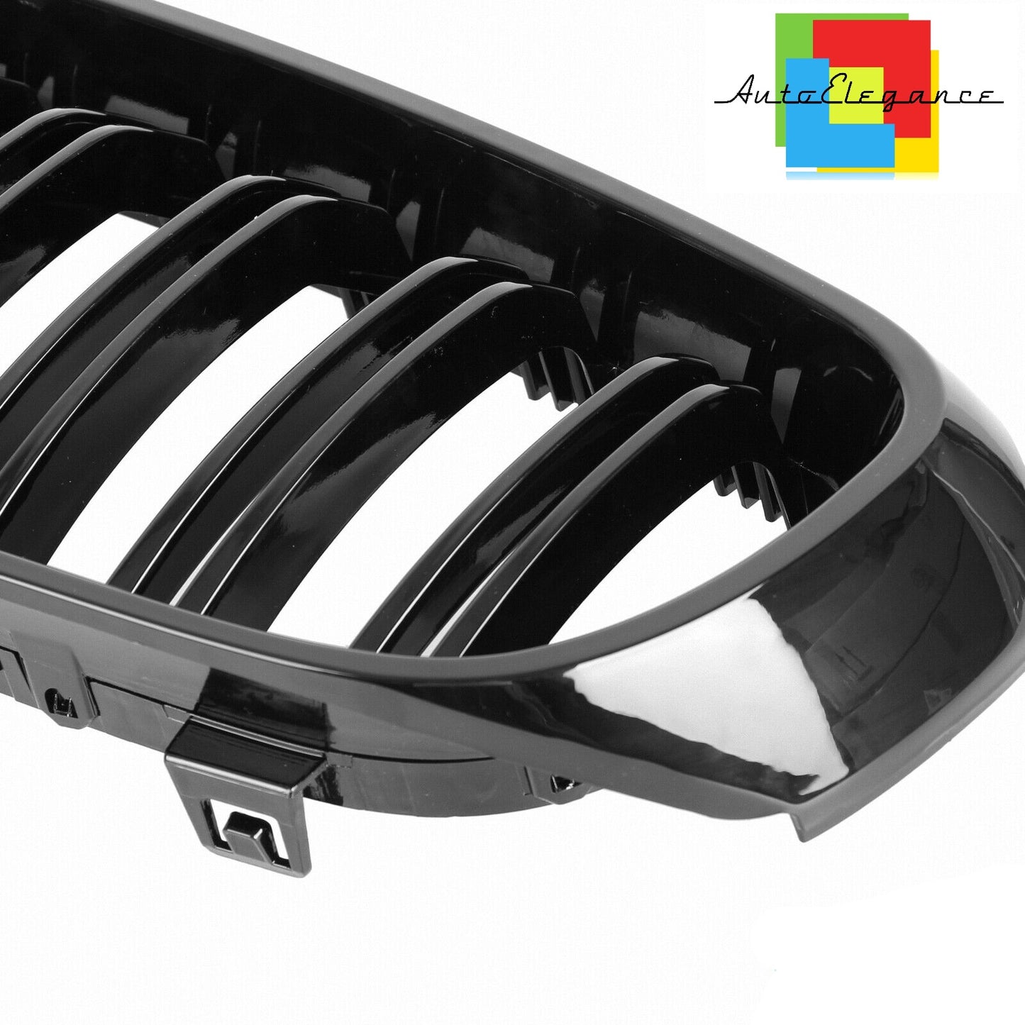 3 SERIES GT F34 2012+ MUSTACHE GRILLE GLOSS BLACK LOOK DOUBLE KIDNEY NEWS