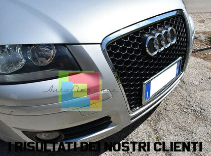 0163 GRIGLIA ANTERIORE AUDI A3 8P 2005-08 3 / 5 PORTE LOOK SPORTIVO RS3 S3 AUTOELEGANCERICAMBI