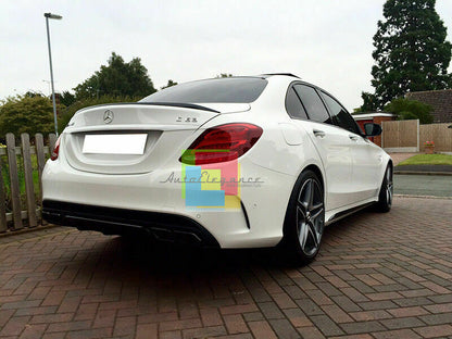 MERCEDES C-CLASS W205 GLOSS BLACK REAR HOOD SPOILER AMG