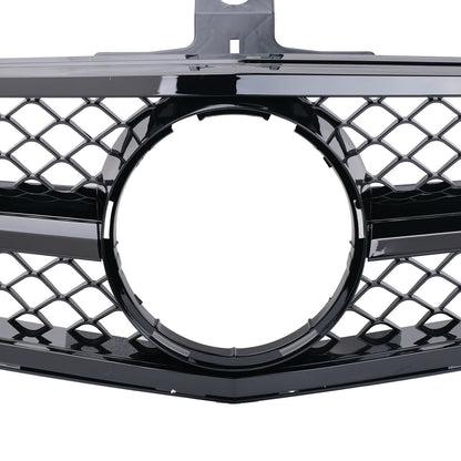 FRONT GRILLE MERCEDES C CLASS W204 S204 2007-2014 AMG LOOK GLOSSY BLACK