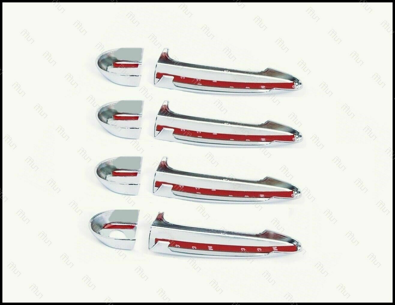 CROMATURA MANIGLIE PORTE BMW SERIE 3 F34 2012+ ACCIAIO INOX ADESIVO 0032 AUTOELEGANCERICAMBI