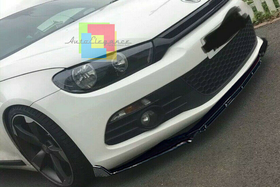 0236 VW SCIROCCO SPLITTER PARAURTI ANTERIORE NERO LUCIDO LOOK RS AUTOELEGANCERICAMBI