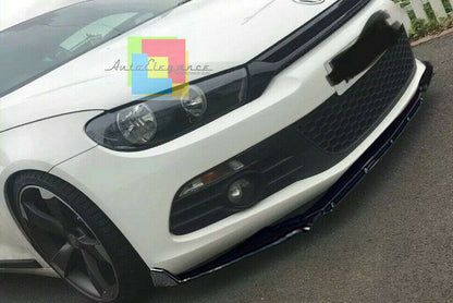 0236 VW SCIROCCO SPLITTER PARAURTI ANTERIORE NERO LUCIDO LOOK RS AUTOELEGANCERICAMBI