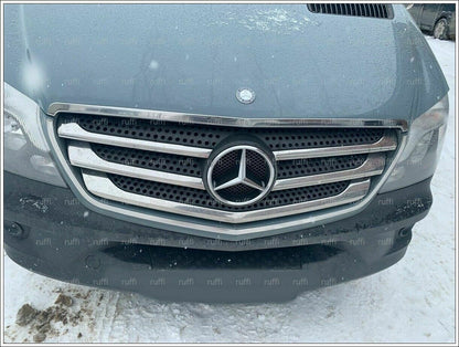 CROMATURA GRIGLIA FRONTALE 7PZ MERCEDES SPRINTER W906 2013+ INOX ADESIVO 0032 AUTOELEGANCERICAMBI