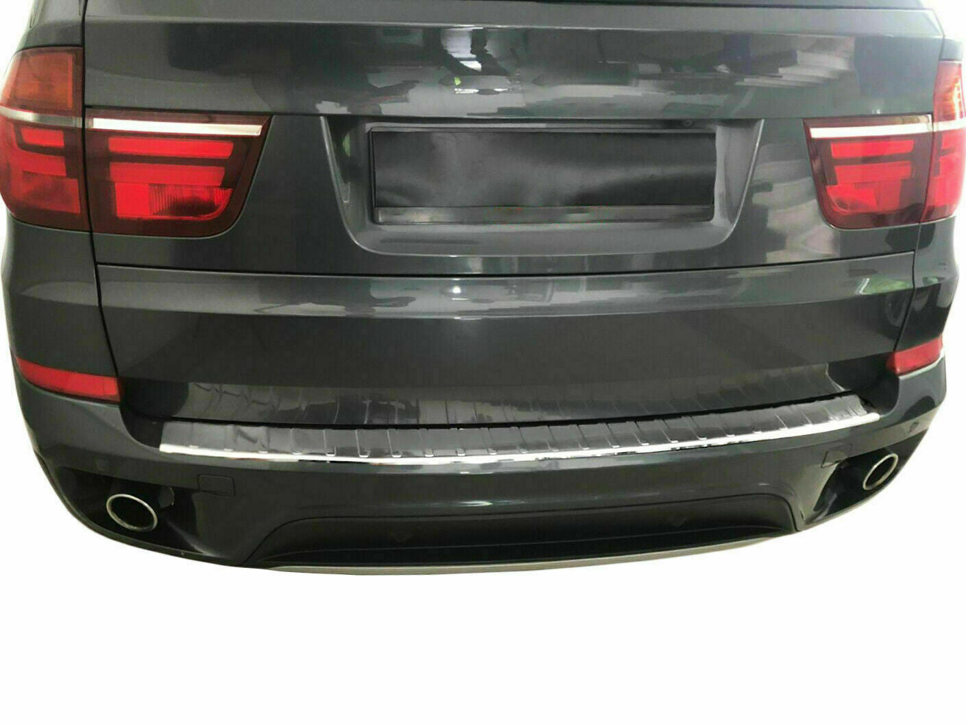 CROMATURA PROTEZIONE PARAURTI POSTERIORE BMW X5 F15 2013-2018 INOX ADESIVO 0032 AUTOELEGANCERICAMBI