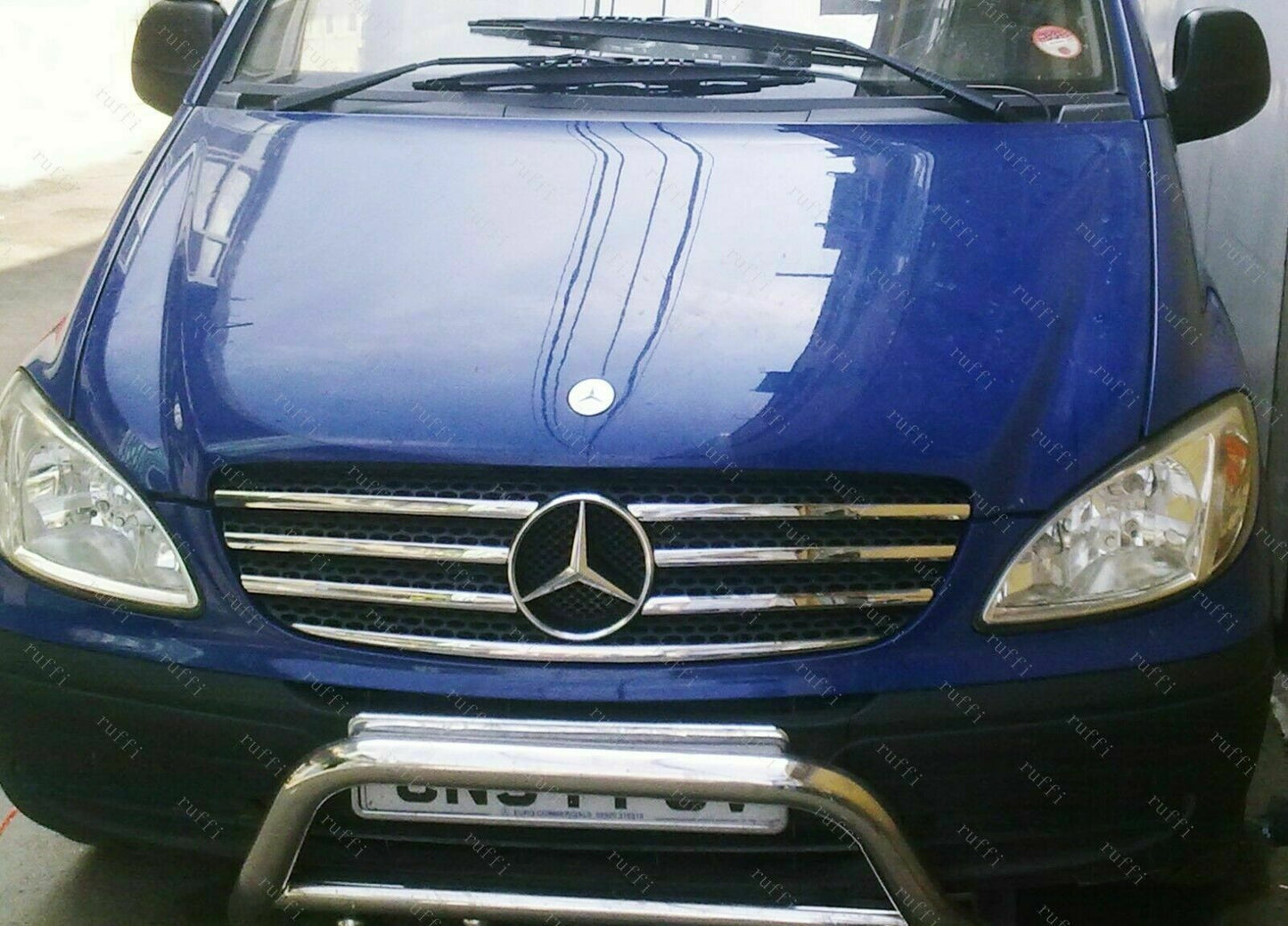 CROMATURA GRIGLIA FRONTALE 7PZ MERCEDES VIANO W639 2003-2010 INOX ADESIVO 0032 AUTOELEGANCERICAMBI