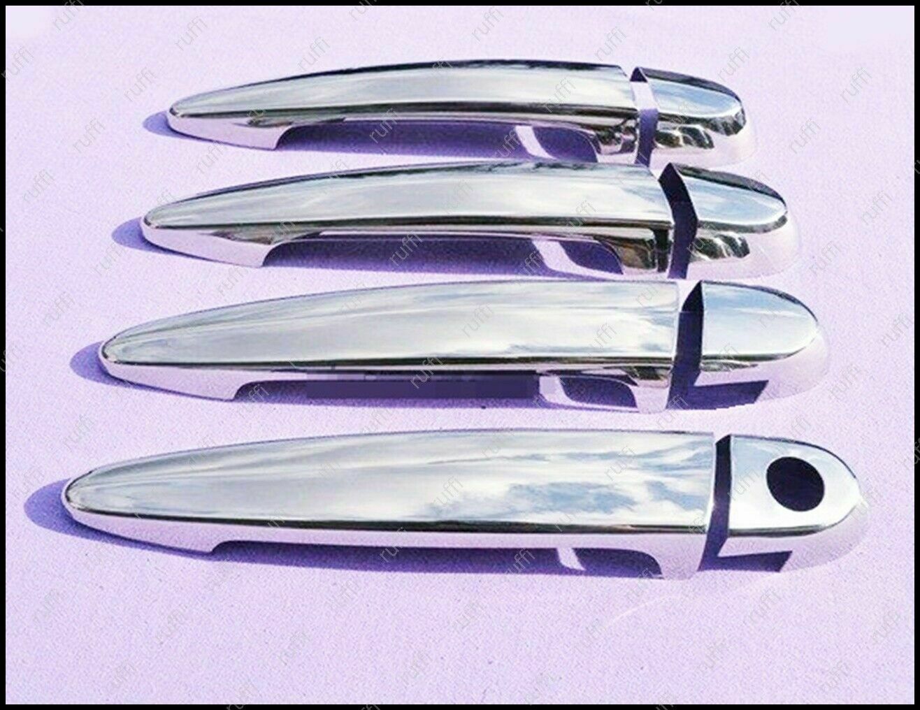 CROMATURA MANIGLIE PORTE BMW 3 E90 E91 LED ACCIAIO INOX ADESIVO 0032 AUTOELEGANCERICAMBI