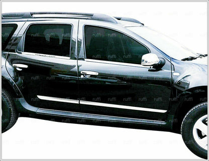 CROMATURA FASCE LATERALI PORTIERE DACIA DUSTER 2010-2017 INOX ADESIVO 0032 AUTOELEGANCERICAMBI