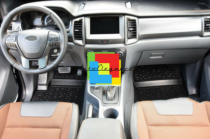 SET OF CUSTOM RUBBER CAR INTERIOR MATS FORD RANGER T6 - T7 0032