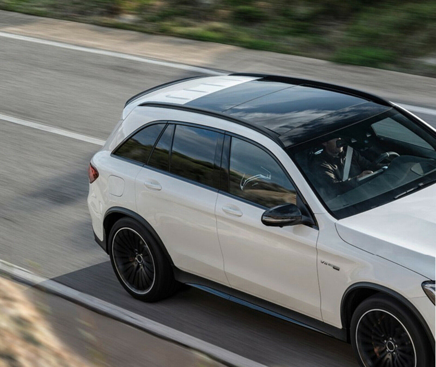 ROOF SPOILER MERCEDES GLC X253 SUV 2015-2021 REAR AMG ABS GLOSS BLACK