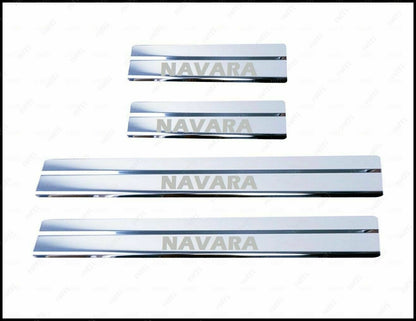 CROMATURA BATTITACCO PORTE NISSAN NAVARA NP300 D40 ACCIAIO INOX ADESIVO 0032 AUTOELEGANCERICAMBI