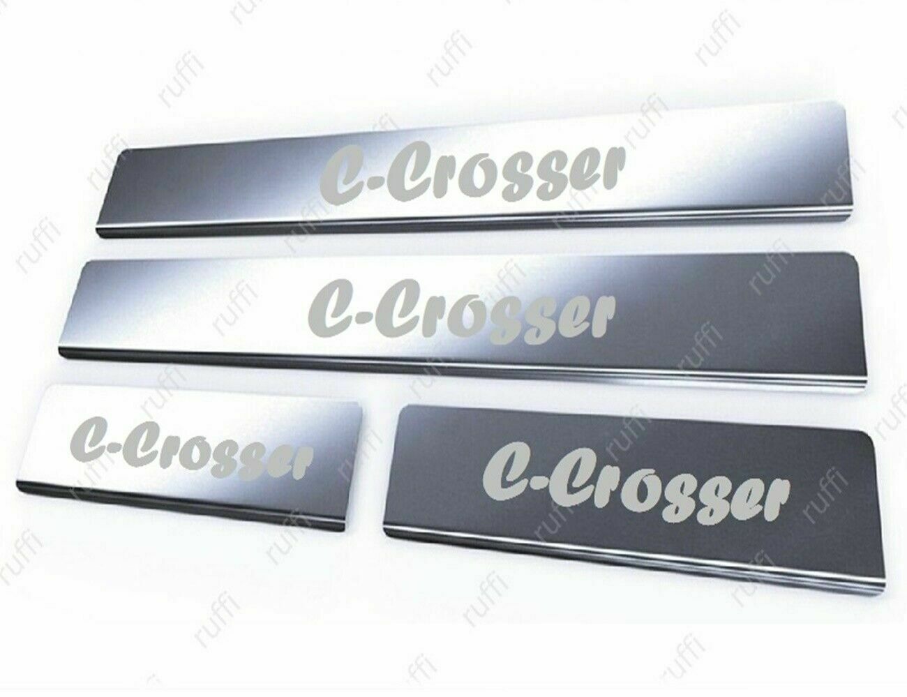 CROMATURA BATTITACCO PORTE CITROEN C-CROSSER 2007+ ACCIAIO INOX ADESIVO 0032 AUTOELEGANCERICAMBI