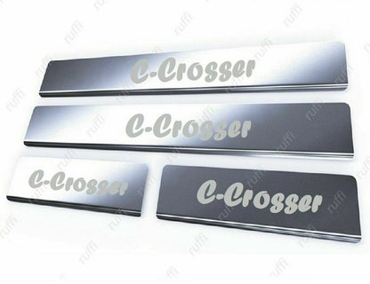 CROMATURA BATTITACCO PORTE CITROEN C-CROSSER 2007+ ACCIAIO INOX ADESIVO 0032 AUTOELEGANCERICAMBI