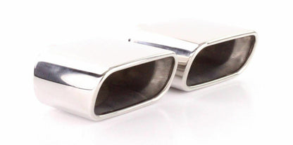 BMW X5 E53 1999-2006 COPPIA TERMINALI ACCIAIO INOX CROMATI DESIGN M AUTOELEGANCERICAMBI