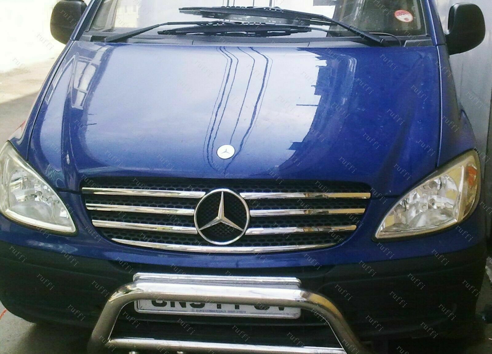 CROMATURA GRIGLIA FRONTALE 7PZ MERCEDES VITO W639 2003-2014 INOX ADESIVO 0032 AUTOELEGANCERICAMBI