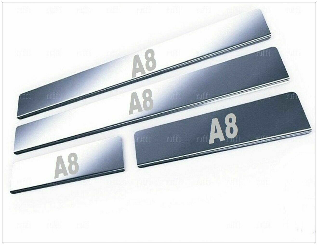 CROMATURA BATTITACCO PORTE AUDI A8 4H 2009-2017 ACCIAIO INOX ADESIVO 0032 AUTOELEGANCERICAMBI