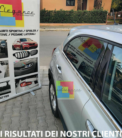 CORNICE FINESTRINI CROMATA FIAT 500X 2014+ MODANATURE ADESIVE ACCIAIO INOX 0032 AUTOELEGANCERICAMBI