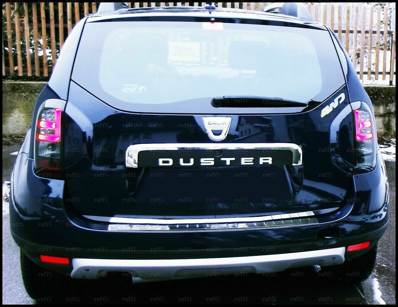 CROMATURA BAGAGLIAIO DACIA DUSTER 2010-2017 ACCIAIO INOX ADESIVO 0032 AUTOELEGANCERICAMBI