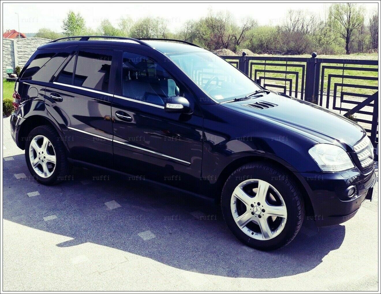CROMATURA CORNICI FINESTRINI 4PZ MERCEDES ML W164 2005-2011 INOX ADESIVO 0032 AUTOELEGANCERICAMBI