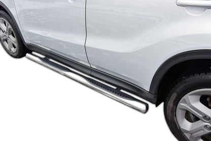 SUZUKI VITARA 2015+ STAINLESS STEEL TUBULAR SIDE STEPS UNDER DOOR