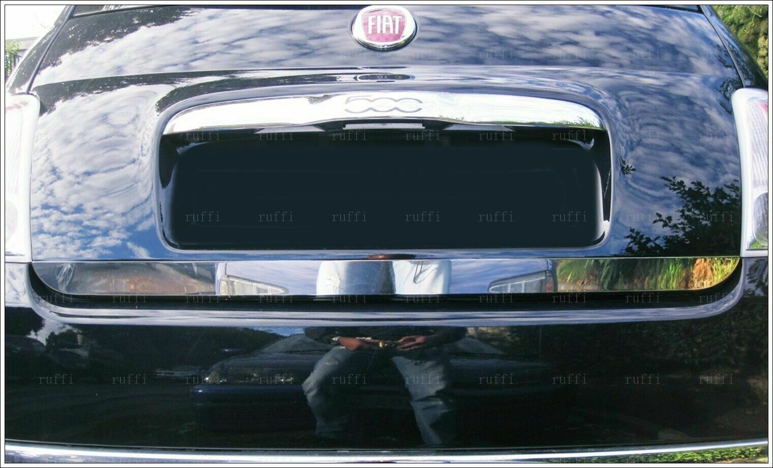 CROMATURA BAGAGLIAIO FIAT 500 500C 2007-2015 ACCIAIO INOX ADESIVO 0032 AUTOELEGANCERICAMBI