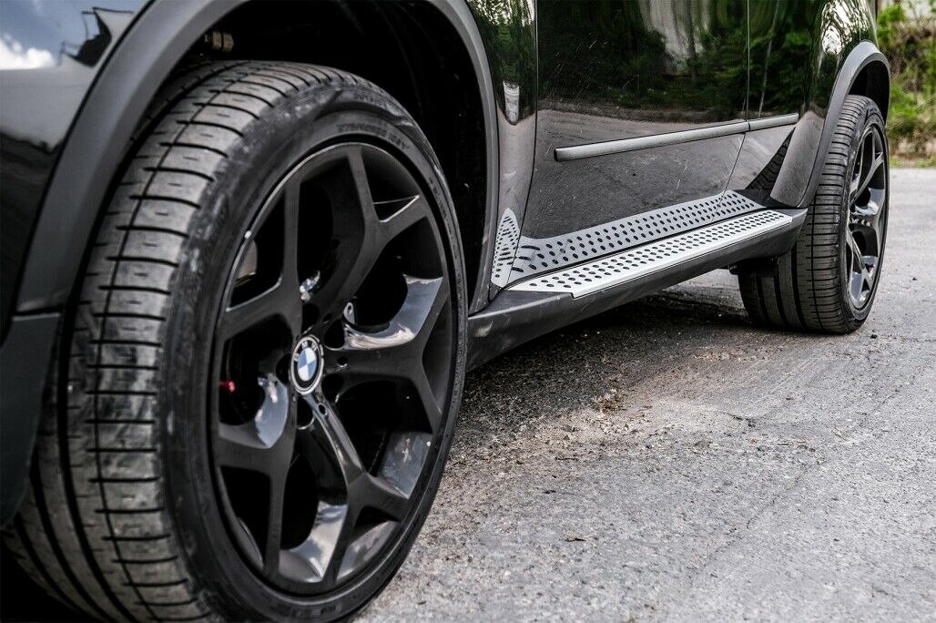 0192 PEDANE LATERALI BMW X5 E70 2006-2013 SOTTOPORTA IN ALLUMINIO AUTOELEGANCERICAMBI