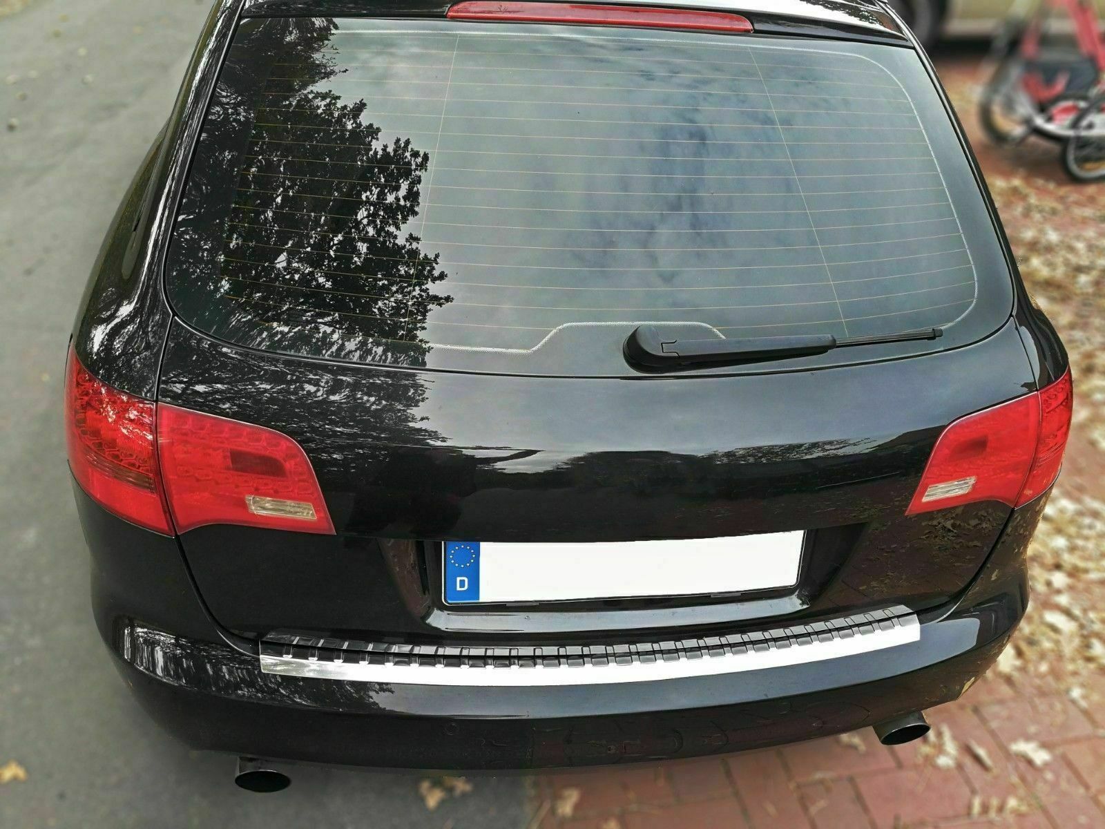 CROMATURA PROTEZIONE PARAURTI POSTERIORE AUDI A6 C7 2010-2018 INOX ADESIVO 0032 AUTOELEGANCERICAMBI