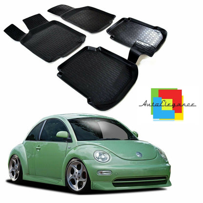 SET OF CUSTOM RUBBER CAR INTERIOR MATS VW BEETLE 1998-2010 0032