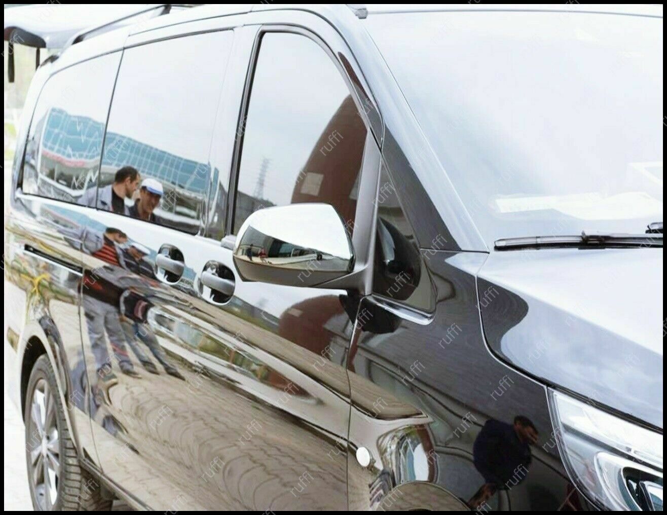 CROMATURA SPECCHIETTI LATERALI MERCEDES VITO W447 2014+ INOX ADESIVO 0032 AUTOELEGANCERICAMBI