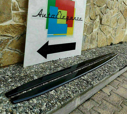 FLAPS UNDER SIDE SKIRTS AUDI A1 8X 2010-2018 ABS GLOSSY BLACK 0129