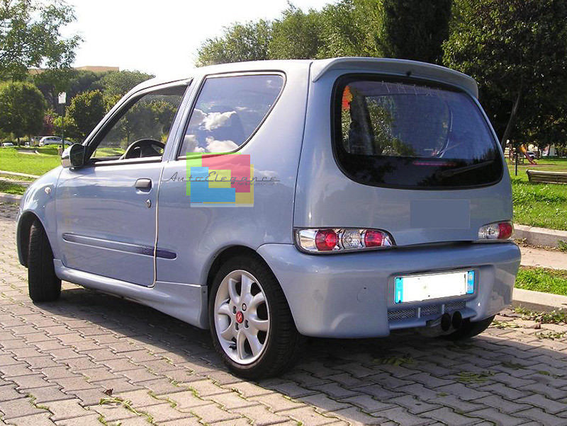 FARI POSTERIORI FONDO CROMATO FIAT 600 SEICENTO 1998+ LOOK TUNING