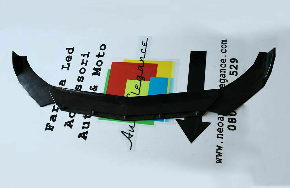 0183 OPEL CORSA F SPLITTER PARAURTI ANTERIORE NERO LUCIDO LOOK RS AUTOELEGANCERICAMBI