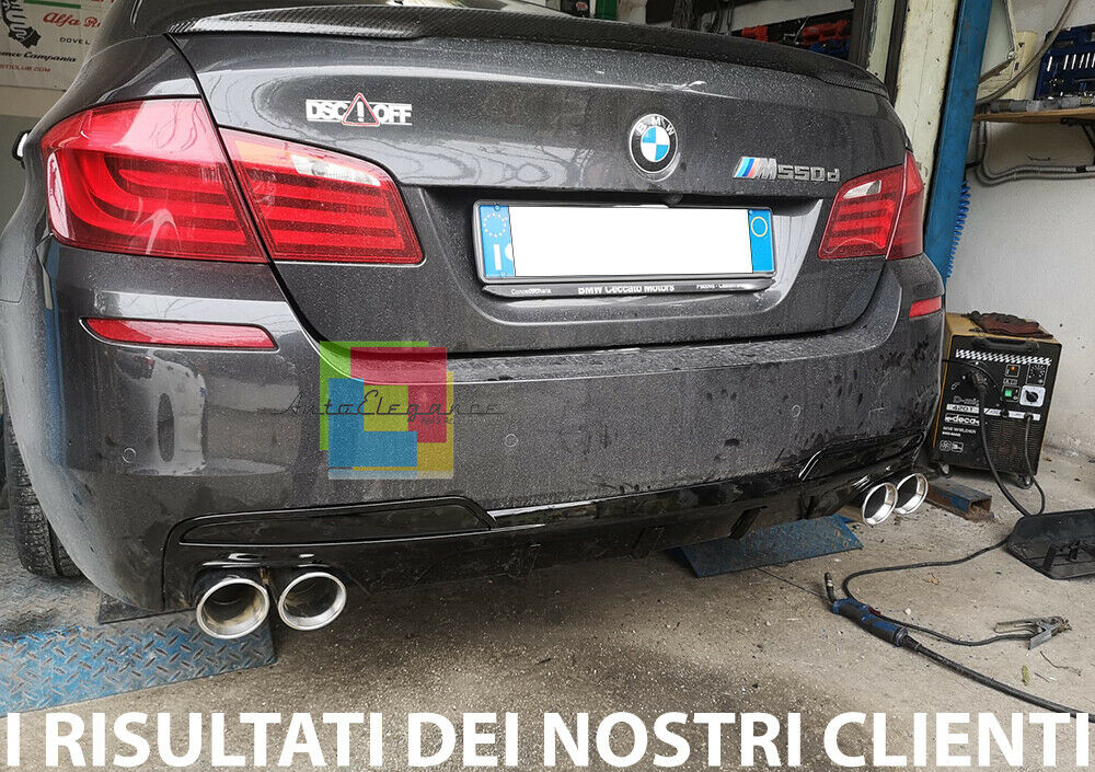 DIFFUSORE POSTERIORE BMW SERIE 5 F10 F11 TERMINALI DOPPIA USCITA