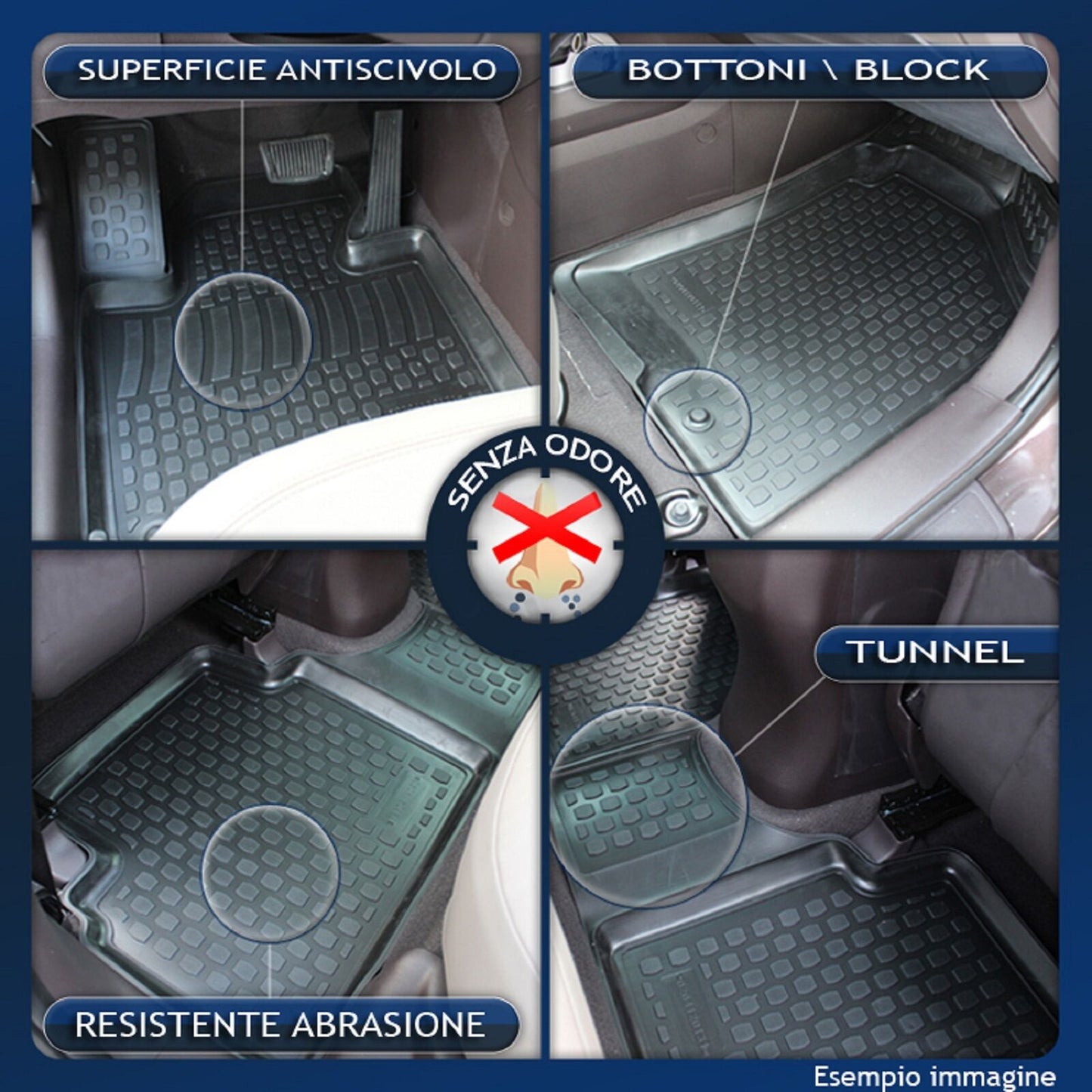 3D TAPPETI TAPPETINI AUTO IN GOMMA SU MISURA per FORD GALAXY 1995-2006 3pcs AUTOELEGANCERICAMBI