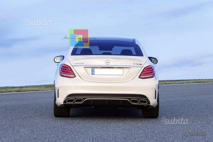 DIFFUSORE + TERMINALI AMG MERCEDES CLASSE C W205