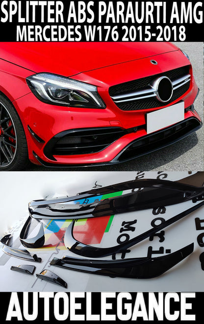MERCEDES A W176 2015-2018 AMG A45 ABS FRONT BUMPER SPLITTER