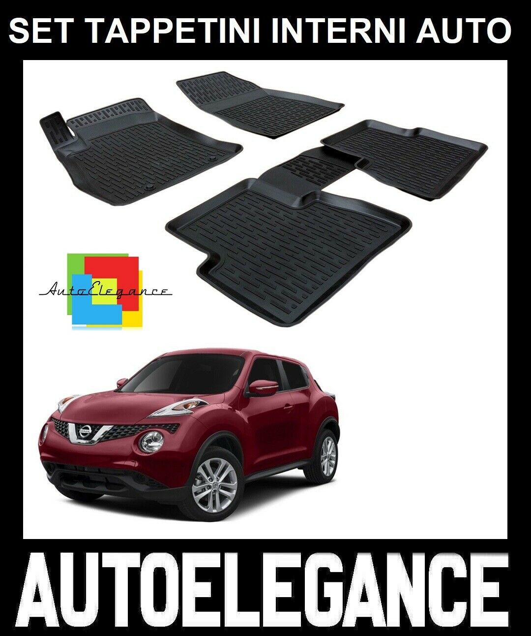 CUSTOM RUBBER CAR INTERIOR MATS SET NISSAN JUKE 2010-2018 0032