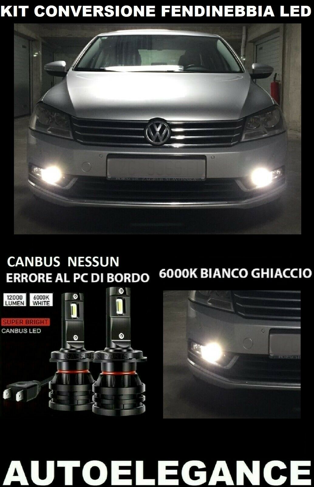 VW PASSAT B7 LED FOG LIGHT KIT 16.000LM CAMBUS 0032