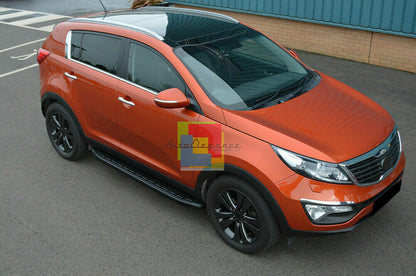 PEDANE LATERALI NERE - KIA SPORTAGE 2010-2015 SOTTO PORTA ANTISCIVOLO