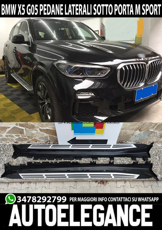 BMW X5 G05 2018- PEDANE LATERALI SOTTO PORTA ANTISCIVOLO AUTOELEGANCERICAMBI