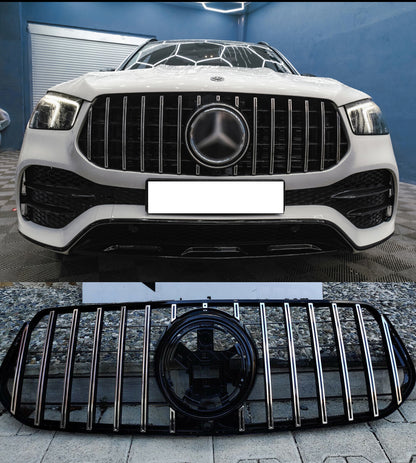 MERCEDES GLE W167 AMG 2019+ AMG FRONT GRILLE CHROME PROFILES PANAMERICANA