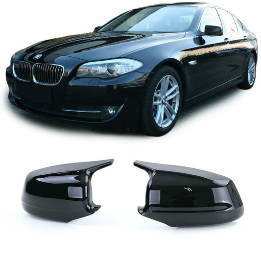 BMW SERIE 5 F10 F11 09-13 SPECCHI SOSTITUTIVI CALOTTE SPECCHIETTI NERO LOOK M5 AUTOELEGANCERICAMBI