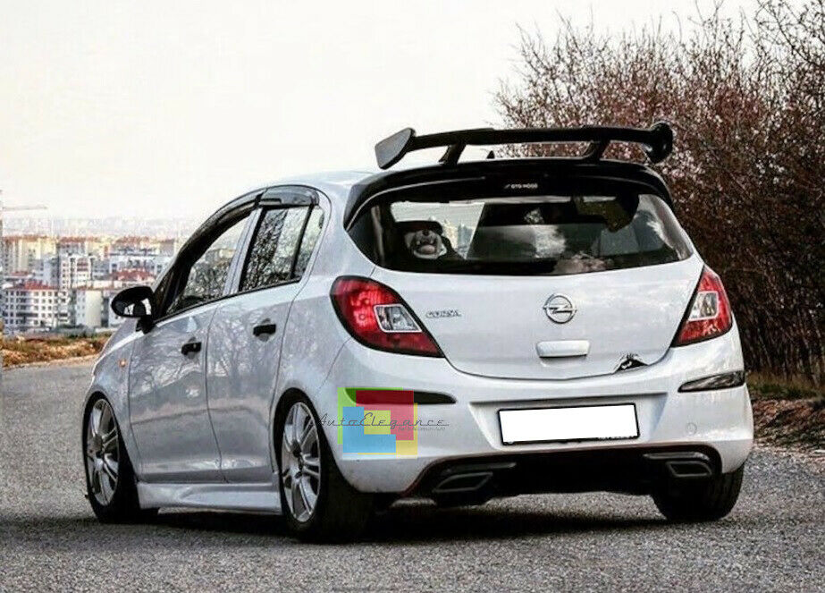 OPEL CORSA D DIFFUSORE SOTTO PARAURTI POSTERIORE NERO LUCIDO ABS 0128