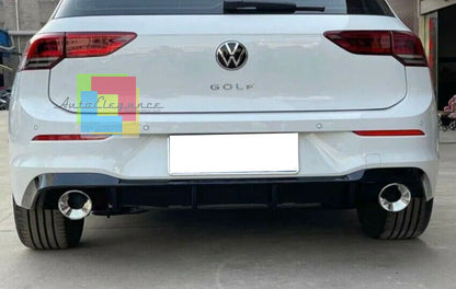 DIFFUSORE POSTERIORE VW GOLF 8 VIII 2019+ SOTTO PARAURTI TERMINALI RLINE ABS 1+1