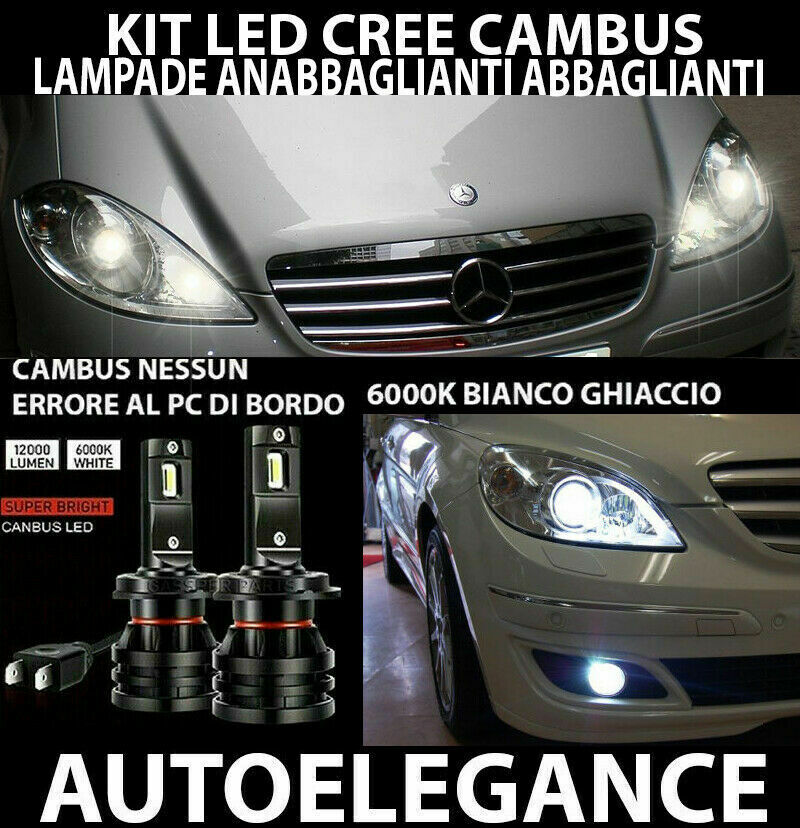 MERCEDES A-CLASS W169 LOW BEAM HIGH BEAM LED LIGHTS 16.000LM 0032