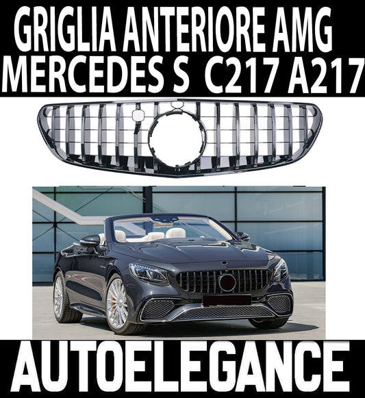 MERCEDES S-CLASS W217 C217 A217 2018+ AMG FRONT GRILLE BLACK