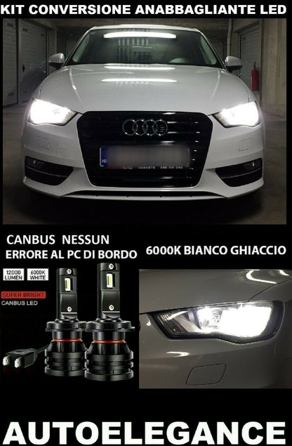 AUDI A3 8V ANABBAGLIANTI LED 16.000LM CAMBUS - AT 0032 AUTOELEGANCERICAMBI