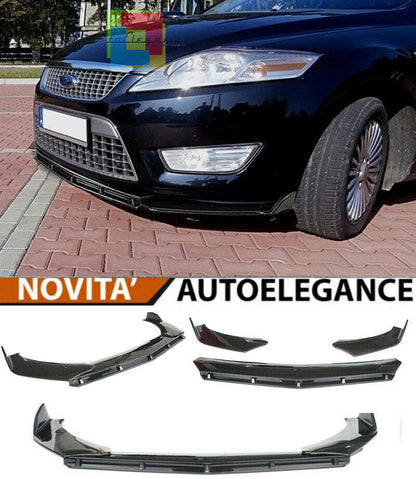 FORD MONDEO IV MK4 FRONT BUMPER SPLITTER GLOSS BLACK RS LOOK